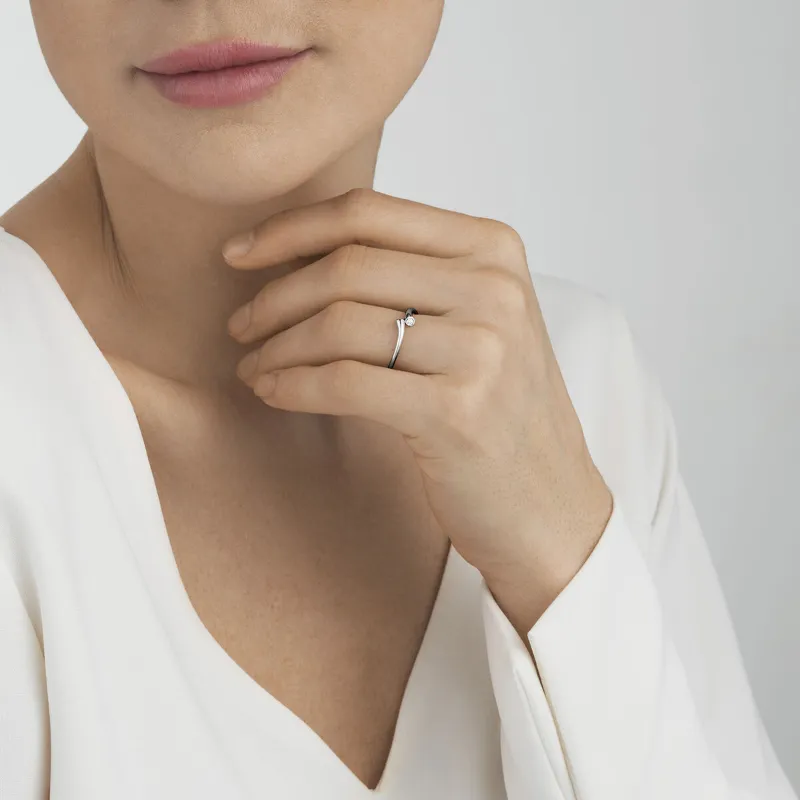 Georg Jensen Magic 18ct White Gold Diamond Ring D