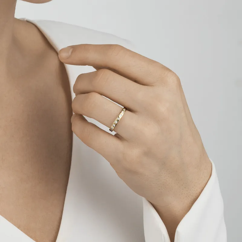 Georg Jensen Magic 18ct Yellow Gold Diamond Band Ring