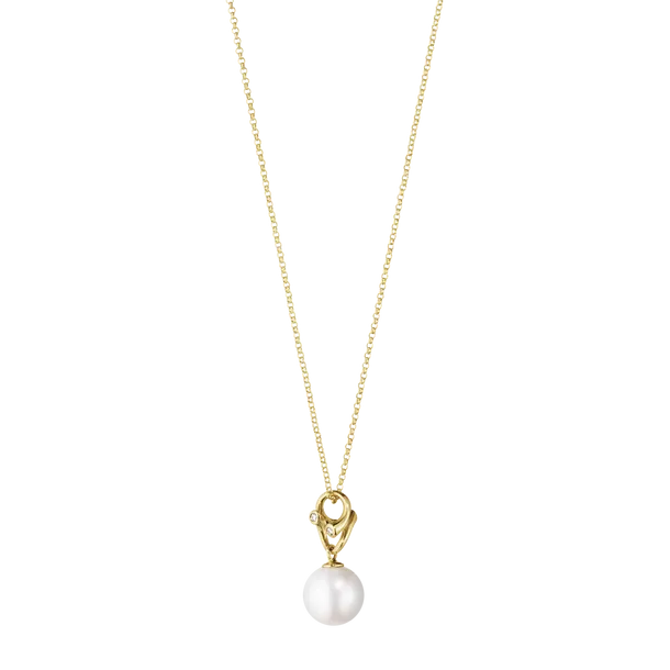 Georg Jensen Magic 18ct Yellow Gold Diamond Pearl Necklace