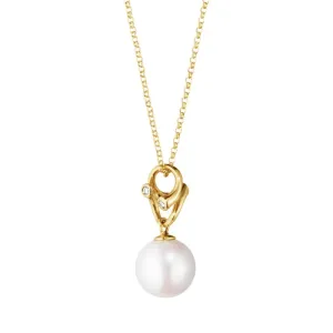 Georg Jensen Magic 18ct Yellow Gold Diamond Pearl Necklace