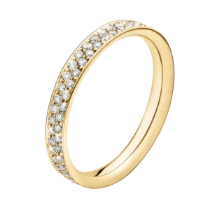 Georg Jensen Magic 18ct Yellow Gold Pave Set Diamond Band Ring