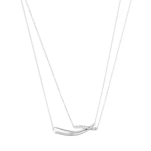 Georg Jensen Marcia Sterling Silver 0.19 ct Diamond Necklace