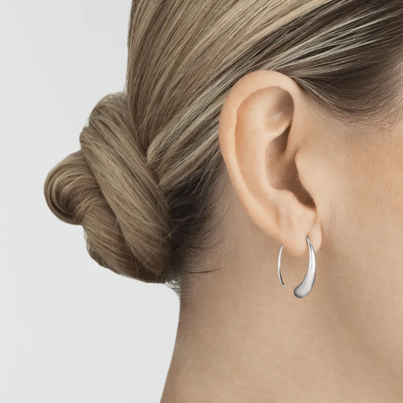 Georg Jensen Mercy Sterling Silver Large Open Hoop Earrings