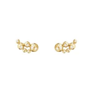 Georg Jensen Moonlight Grapes 18ct Yellow Gold Diamond Ear Cuff Earrings