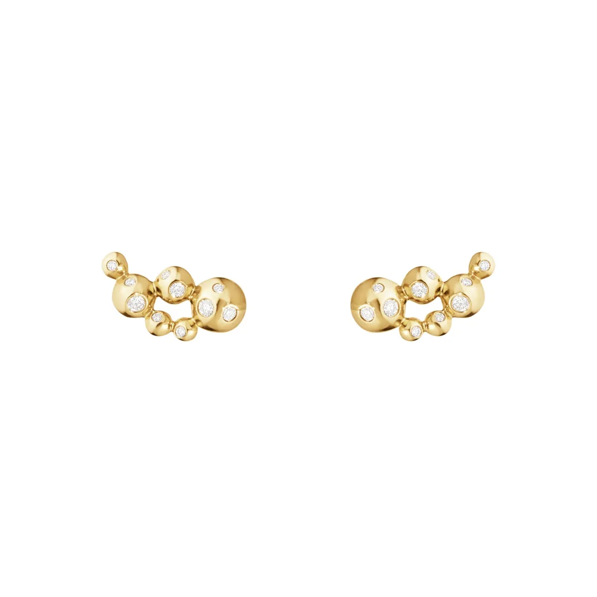 Georg Jensen Moonlight Grapes 18ct Yellow Gold Diamond Ear Cuff Earrings