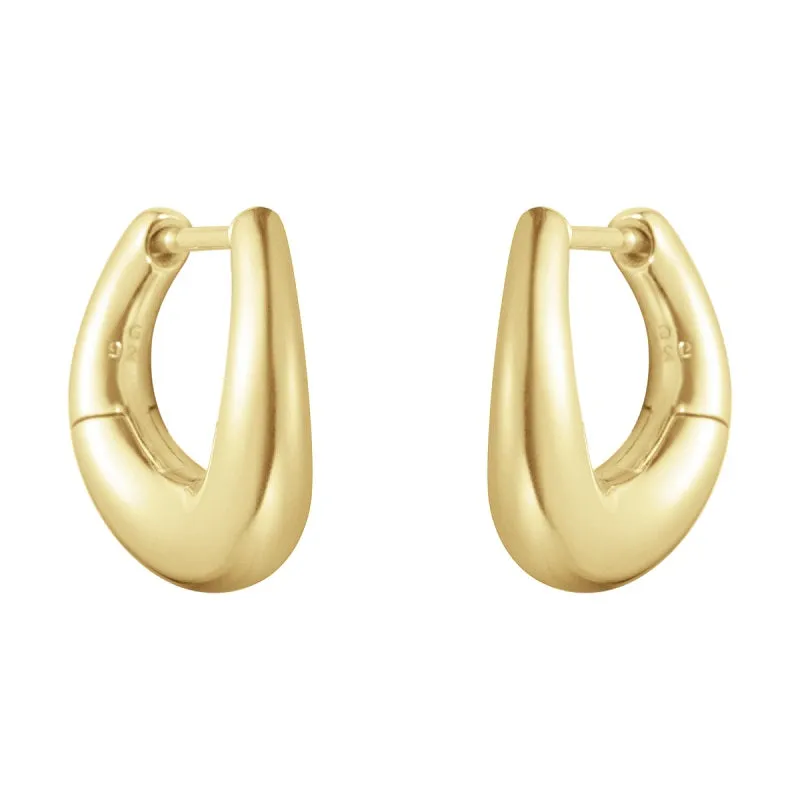 Georg Jensen Offspring 18ct Yellow Gold Hoop Earrings