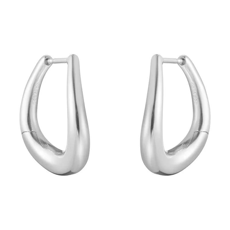 Georg Jensen Offspring Sterling Silver Medium Hoop Earrings
