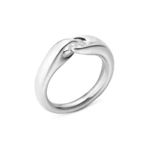 Georg Jensen Reflect Sterling Silver Graduated Link Slim Ring