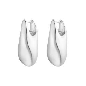 Georg Jensen Reflect Sterling Silver Large Earrings Pair