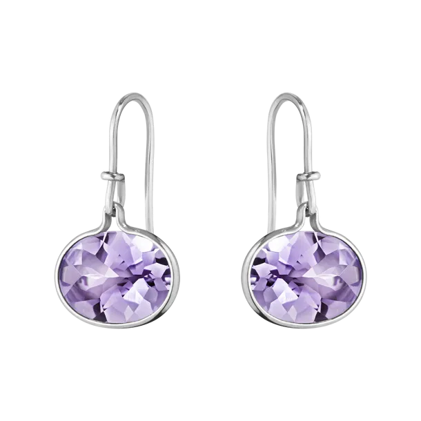 Georg Jensen Savannah Sterling Silver Amethyst Earrings D