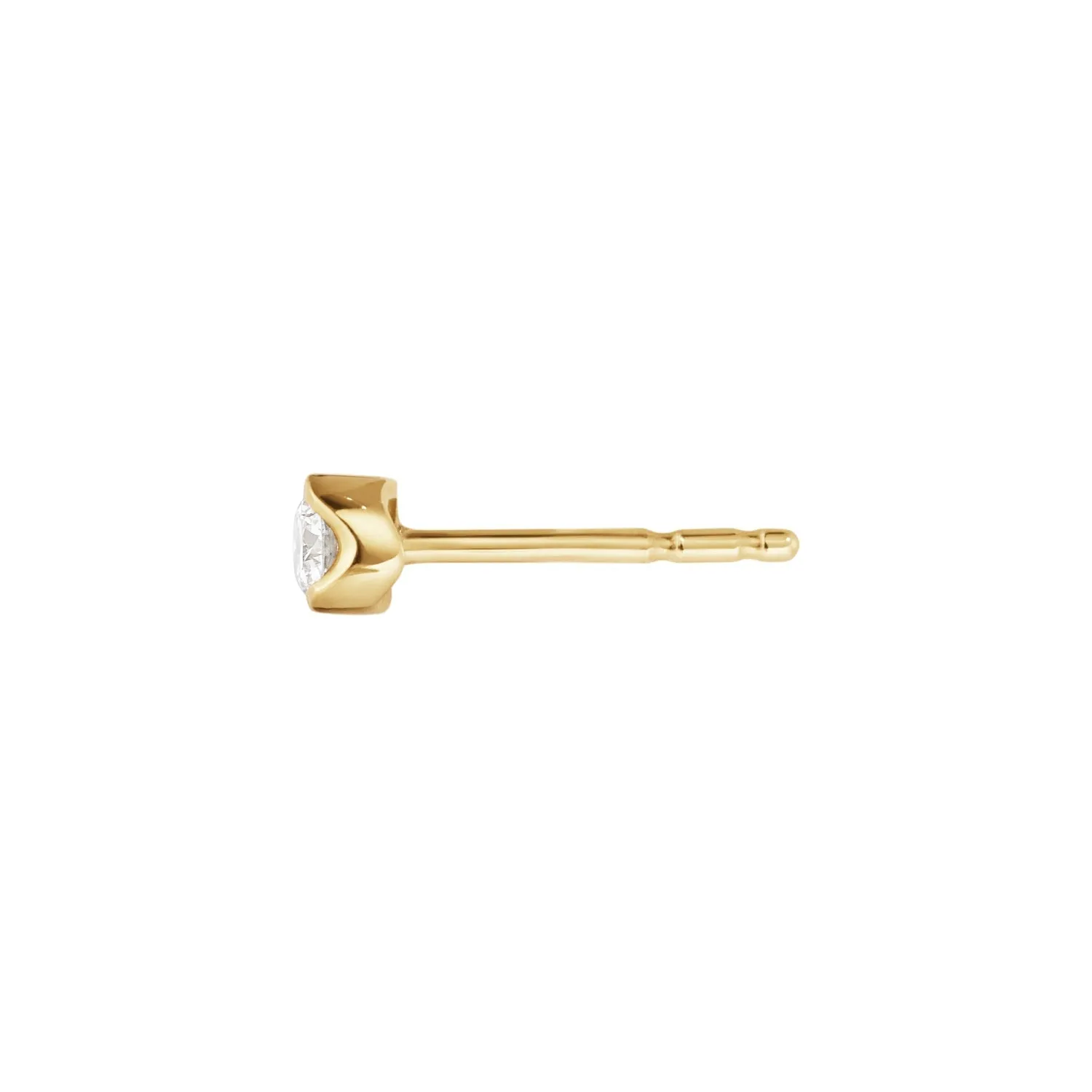Georg Jensen Signature 18ct Yellow Gold 0.10ct Diamond Stud Earring Single Piece