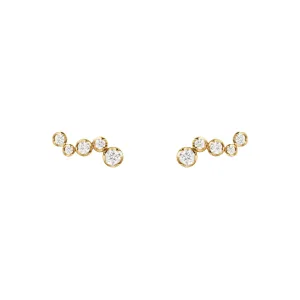 Georg Jensen Signature 18ct Yellow Gold 0.18ct Diamond Stud Earrings