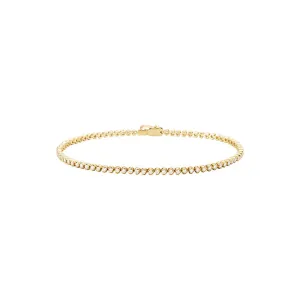 Georg Jensen Signature Diamonds 18ct Yellow Gold 0.78ct Slim Tennis Bracelet Medium