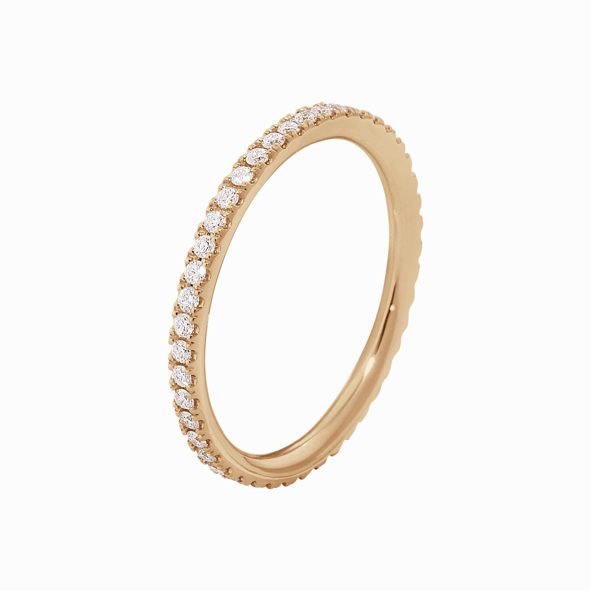 Georg Jensen Aurora 18ct Rose Gold 0.25ct Diamond Eternity Ring