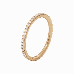 Georg Jensen Aurora 18ct Rose Gold 0.25ct Diamond Eternity Ring