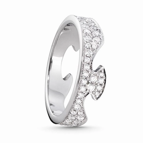 Georg Jensen Fusion 18ct White Gold Diamond End Ring