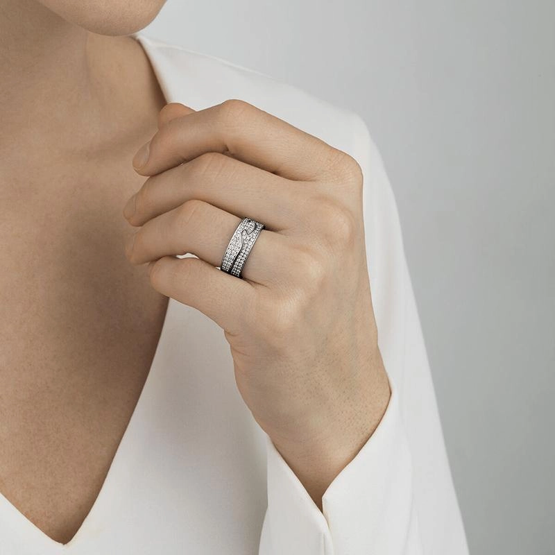 Georg Jensen Fusion 18ct White Gold Diamond End Ring