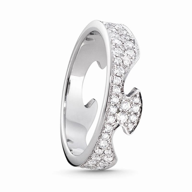 Georg Jensen Fusion 18ct White Gold Diamond End Ring