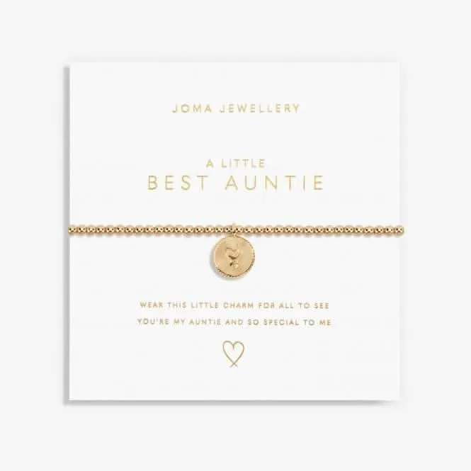 Gold Best Auntie Gold 17.5cm Stretch Bracelet 6180