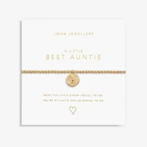 Gold Best Auntie Gold 17.5cm Stretch Bracelet 6180