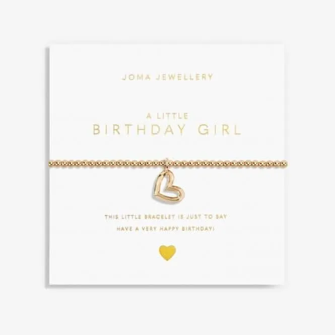 Gold Birthday Girl Gold 17.5cm Stretch Bracelet 6181