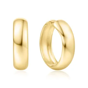 Gold Chubby Large Huggie Hoop Earrings E064-08G