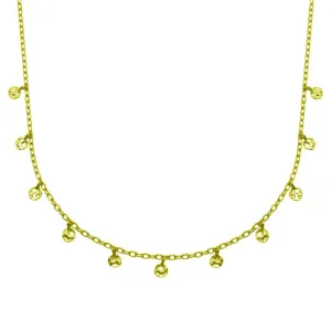 Gold Plated 925 Sterling Silver Confetti Choker Necklace - DIN00092GP