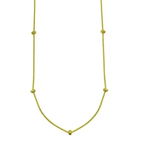 Gold Plated 925 Sterling Silver Correana 7 Knot Charm Necklace - ITN00148-GP