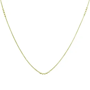 Gold Plated 925 Sterling Silver DC Beaded Chain Necklace - CHN00002GP