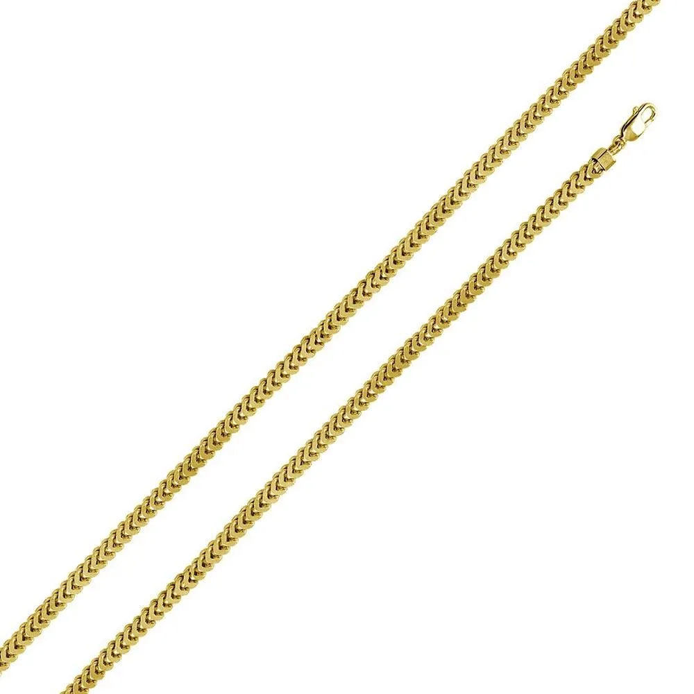 Gold Plated 925 Sterling Silver Franco Chain 4.7MM - CHHW105 GP