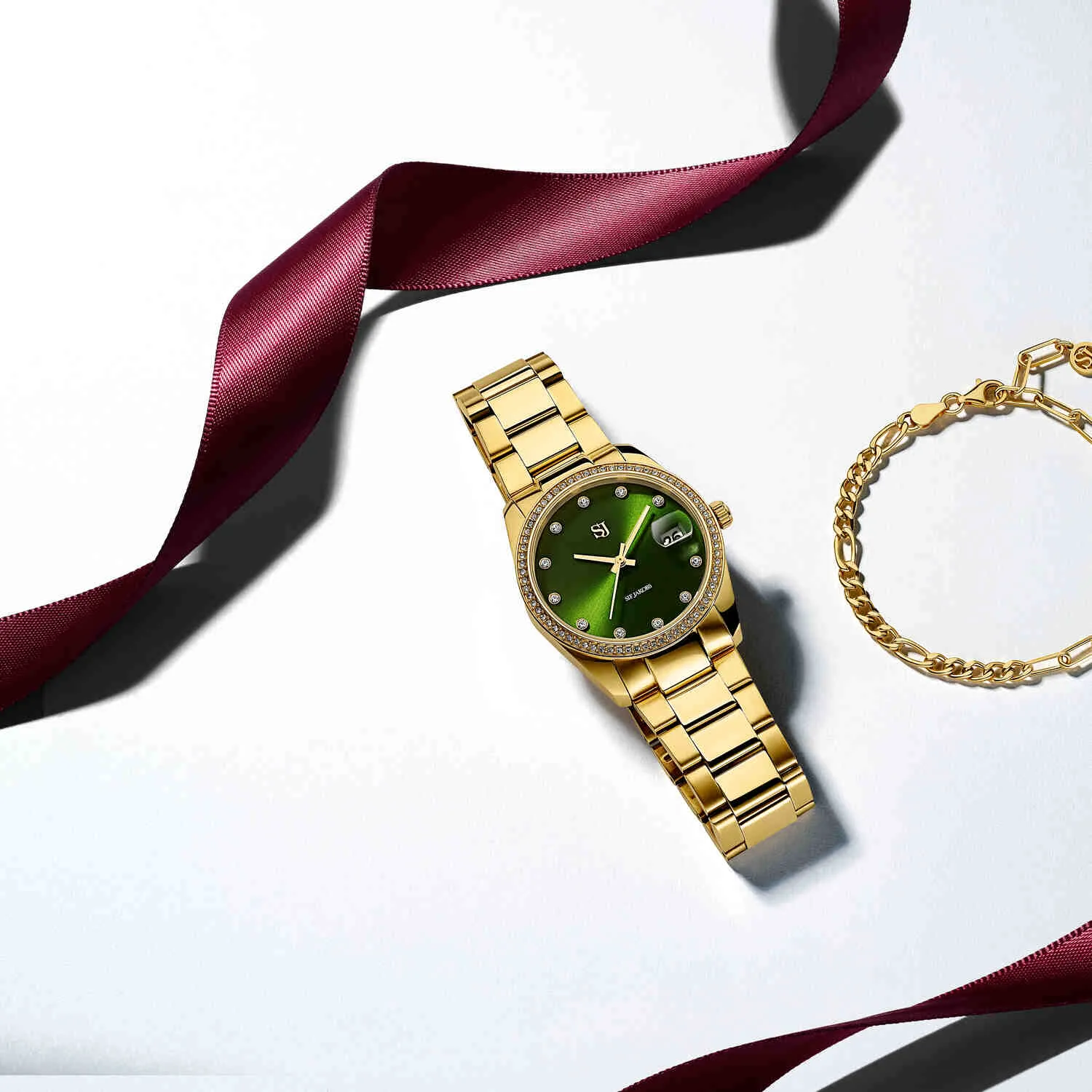 Gold Plated Aurora Set Gold SJ-W1056SET-CZ-YG