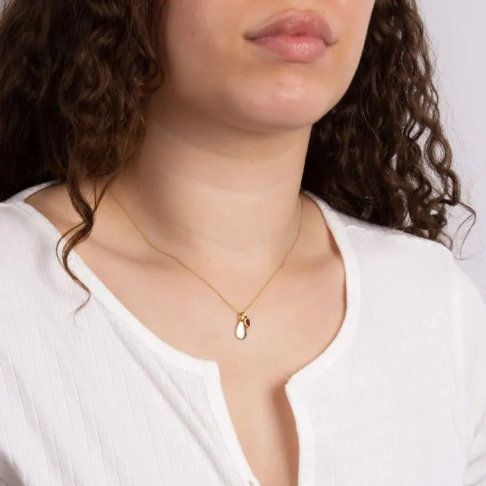Gold Plated Birthstone January Garnet Pendant P5179