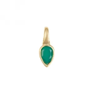 Gold Plated Birthstone May Green Onix Pendant P5218