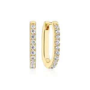 Gold Plated Capizzi Piccolo Earrings SJ-E42209-CZ-YG