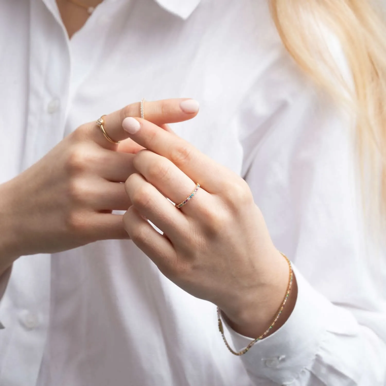 Gold Plated Ellera Ring SJ-R2869-XCZ-YG