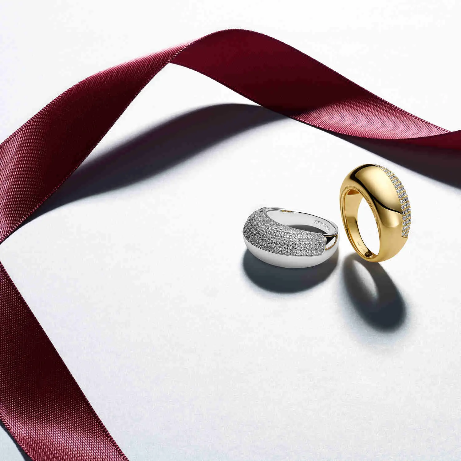 Gold Plated Fasano Ring SJ-R2487-CZ-YG
