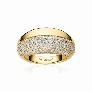 Gold Plated Fasano Ring SJ-R2487-CZ-YG