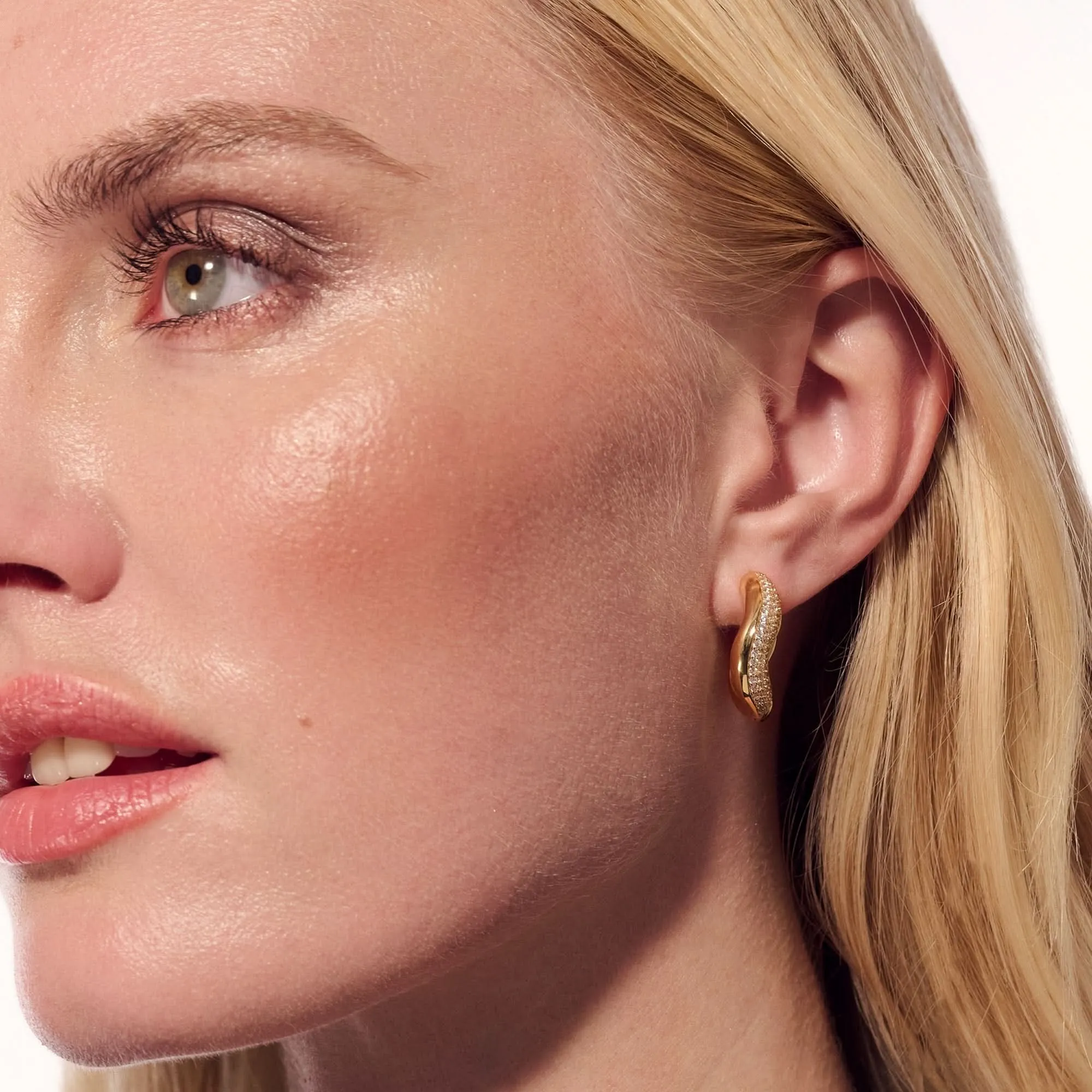 Gold Plated Glorenza Grande Earrings SJ-E2483-CZ-YG