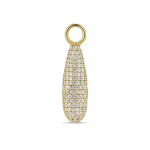 Gold Plated Goccia Charm SJ-CH2487-CZ-YG