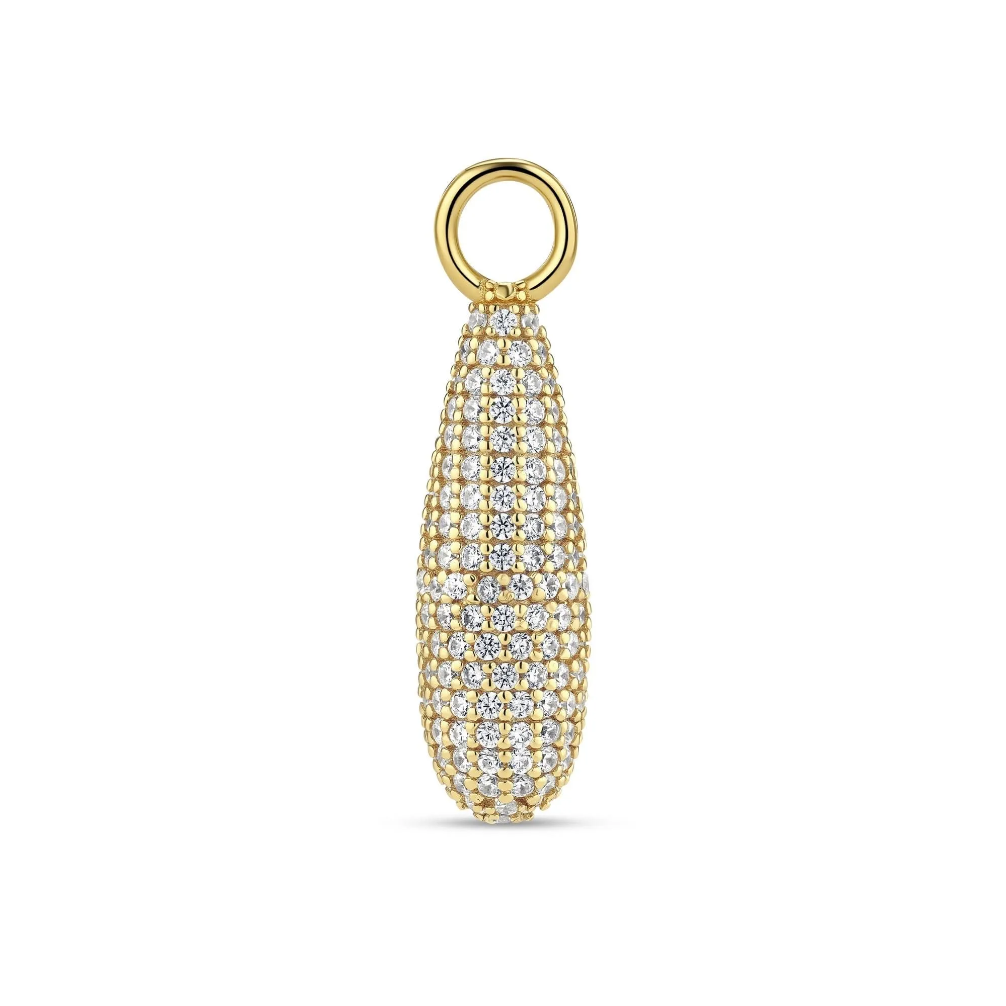 Gold Plated Goccia Charm SJ-CH2487-CZ-YG