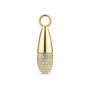 Gold Plated Goccia Charm SJ-CH2488-CZ-YG