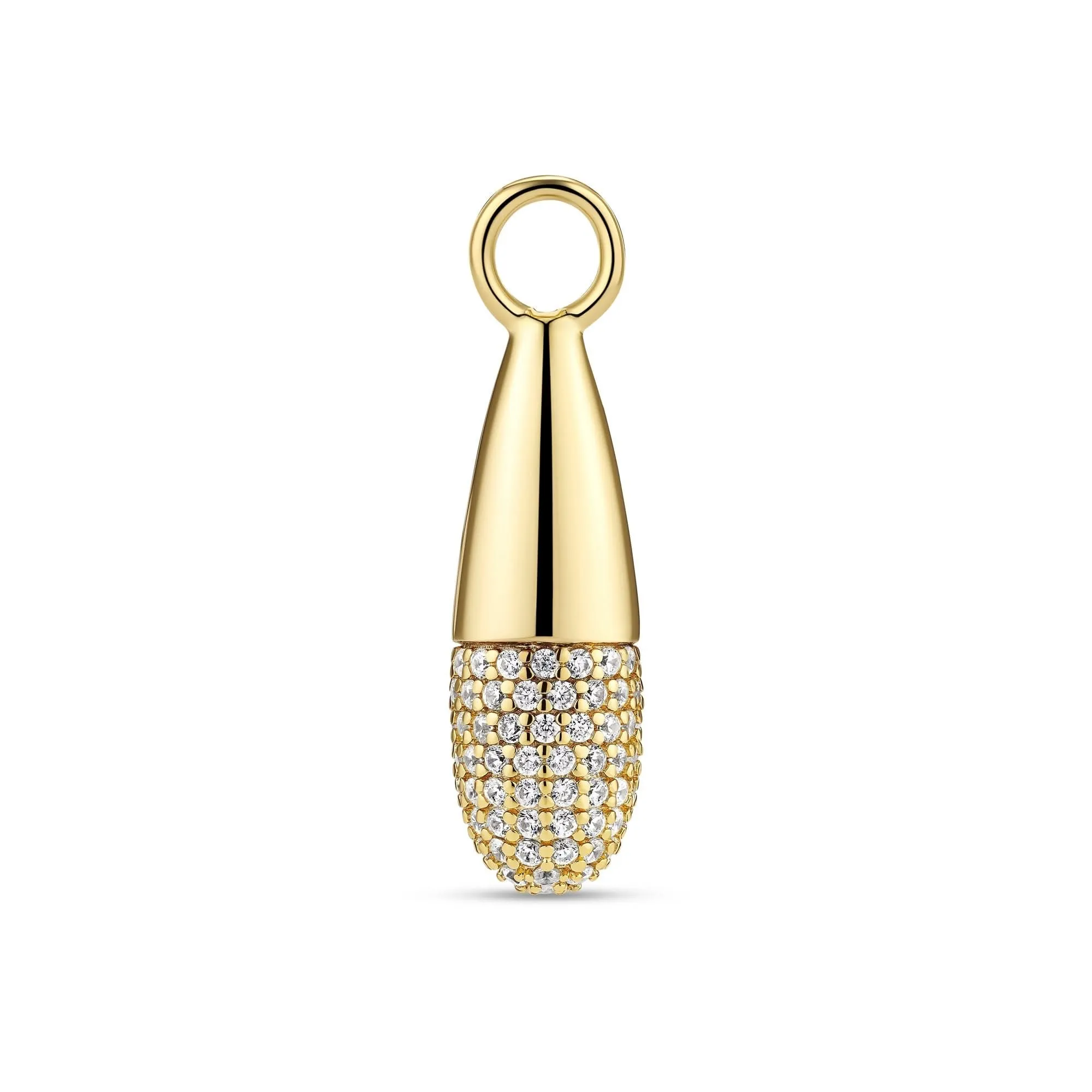 Gold Plated Goccia Charm SJ-CH2488-CZ-YG