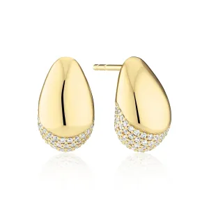 Gold Plated Goccia Earrings SJ-E2479-CZ-YG