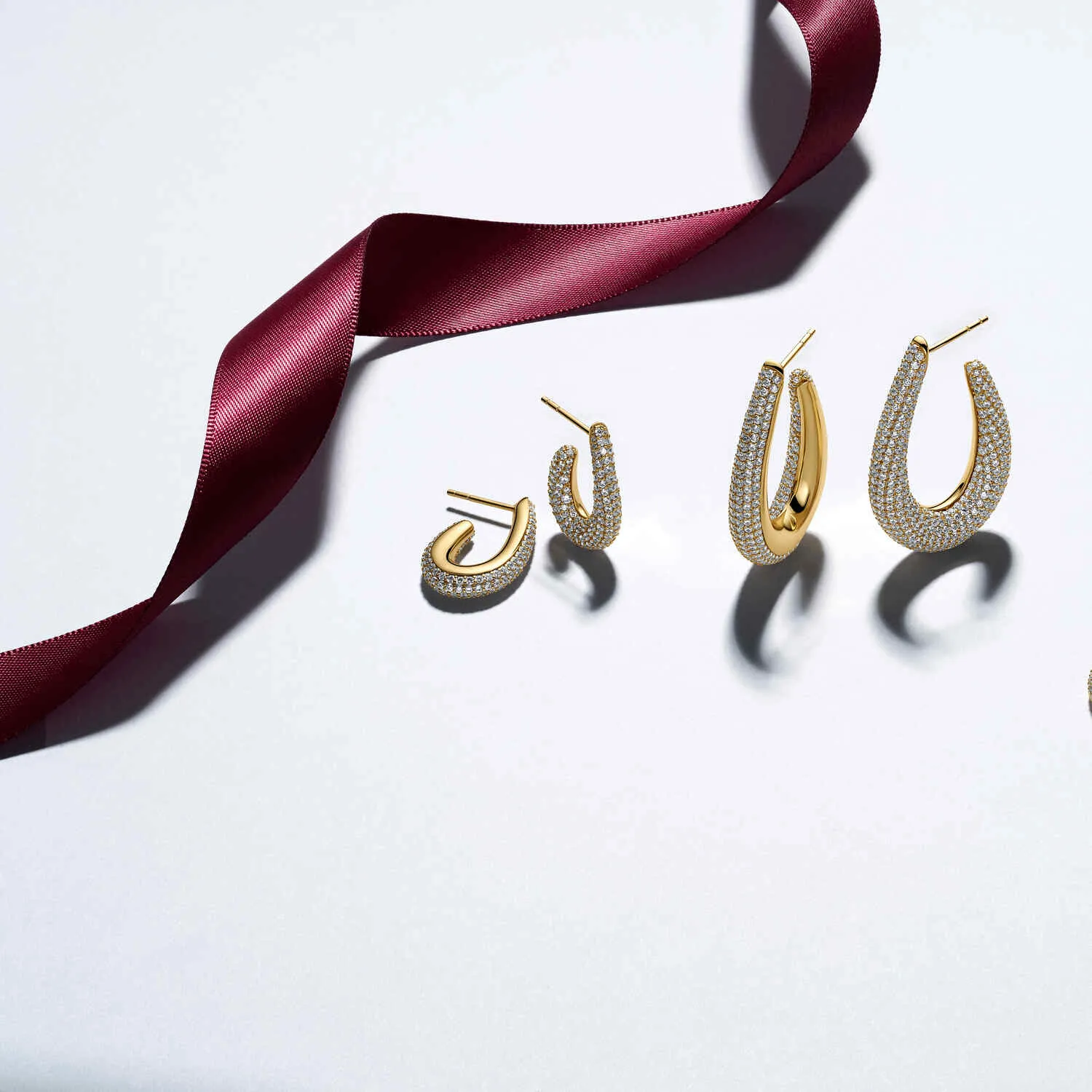 Gold Plated Goccia Parvus EarringsSJ-E2486-CZ-YG