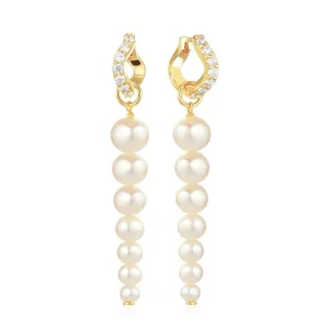 Gold Plated Ponza Sette Earrings SJ-E2447-PCZ-YG