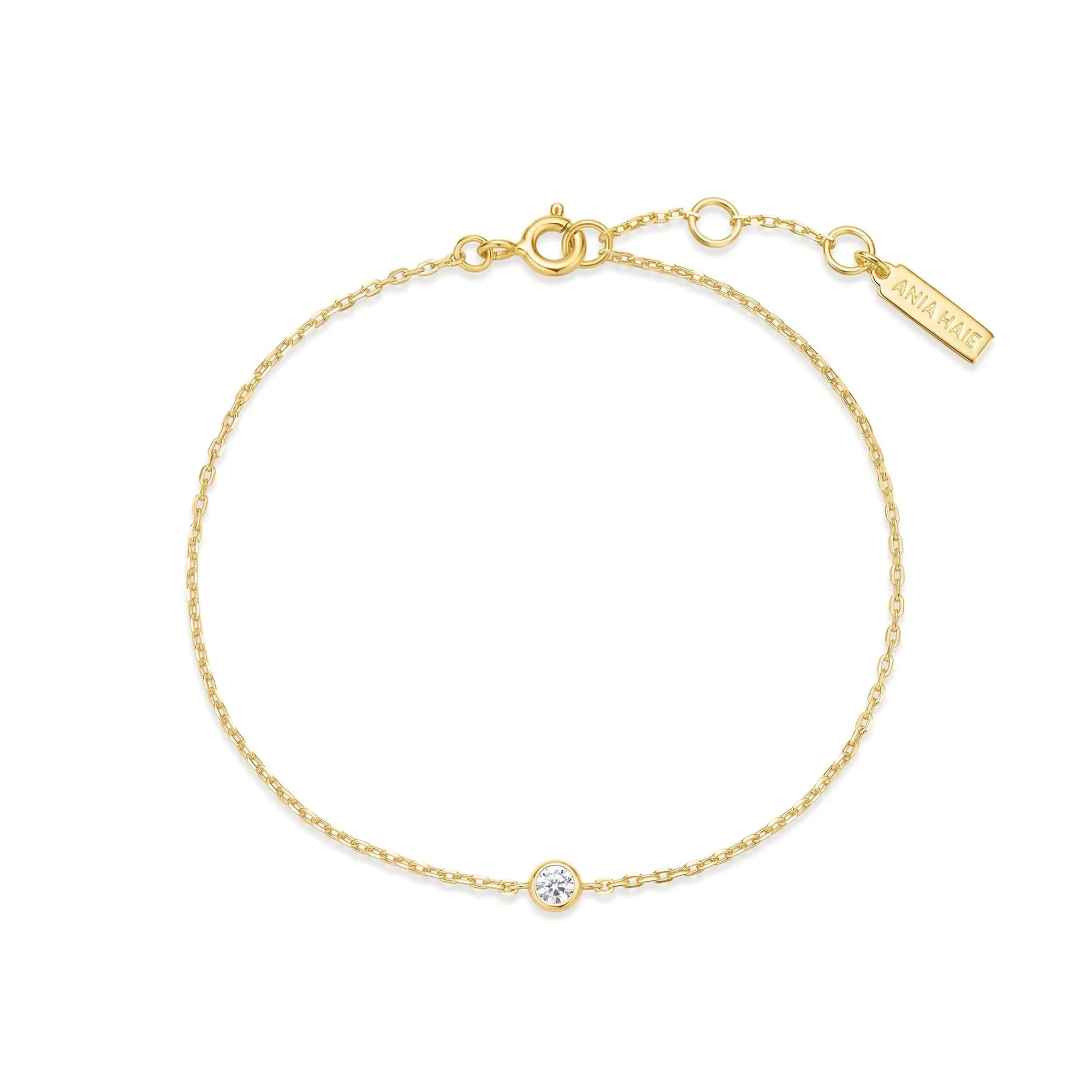 Gold Sparkle Bezel Bracelet B062-01G