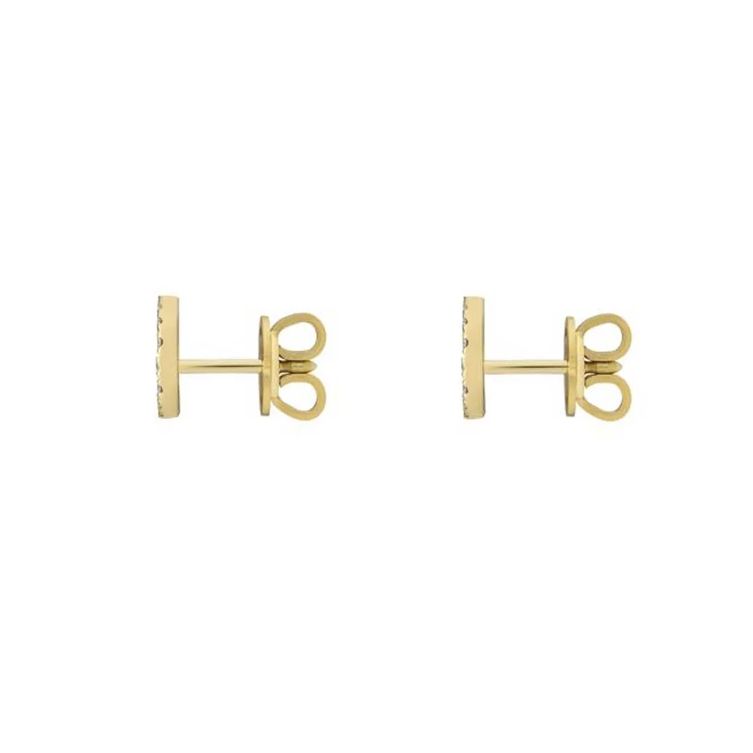Gucci Interlocking 18ct Yellow Gold 0.38ct Diamond Stud Earrings
