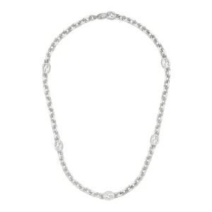 Gucci Interlocking Sterling Silver 50cm Necklace
