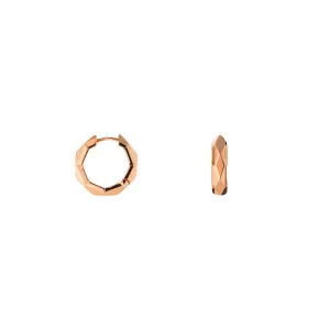 Gucci Link To Love 18ct Rose Gold Studded Hoop Earrings