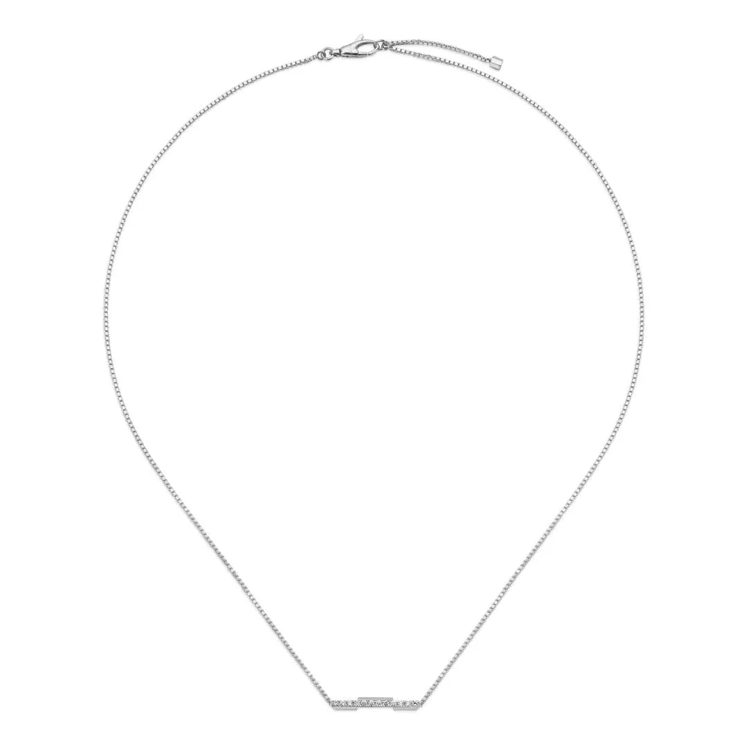 Gucci Link to Love 18ct White Gold Diamond Chain Necklace